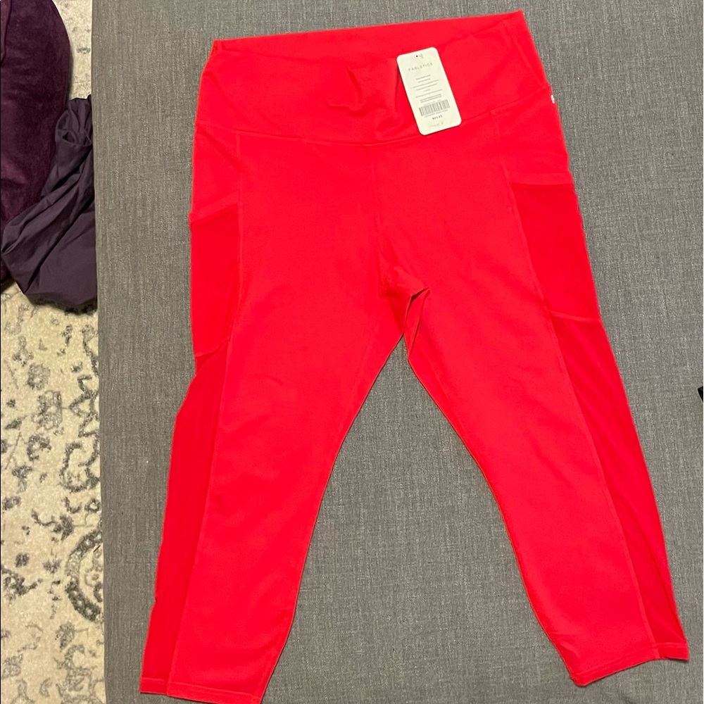 Fabletics Red Mika Pocket Capri